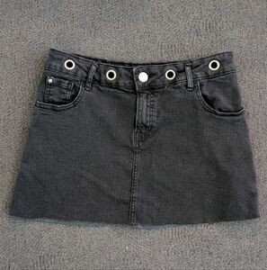 Y2K Black Denim Mini Skirt